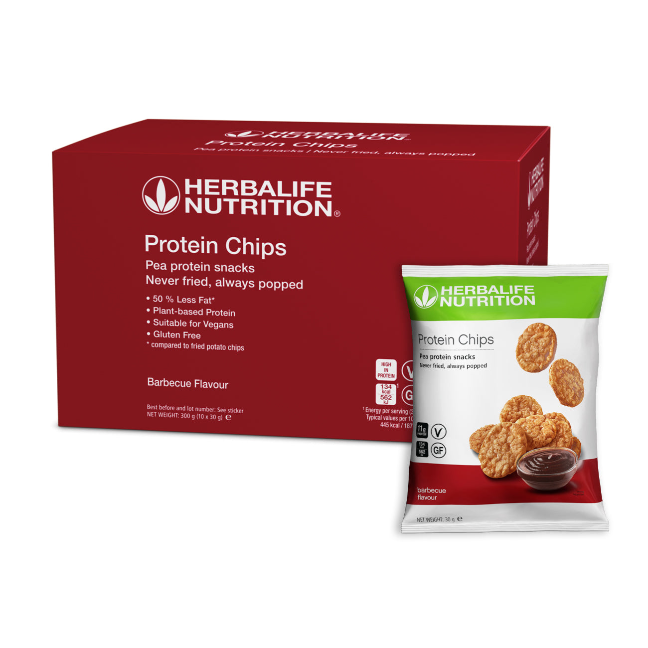 Herbalife Protein Chips 10 x 30 g - Barbecue