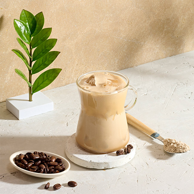 High Protein Iced Coffee Latte Macchiato